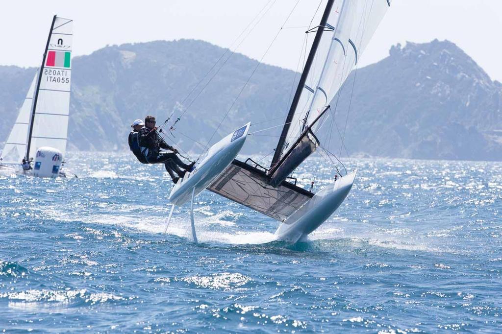 ISAF Sailing World Cup Hyeres 2013 - Nacra 17 © Thom Touw http://www.thomtouw.com